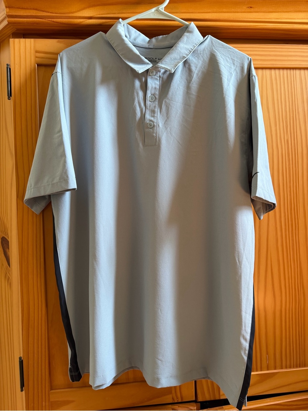 Nike Golf Polo Shirt Dri-Fit  Short Sleeve Gray size Large